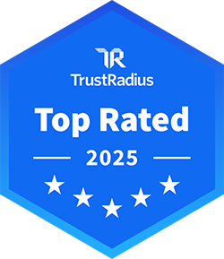 Trust Radius Top Rated Award Run Powered by ADP® 2025