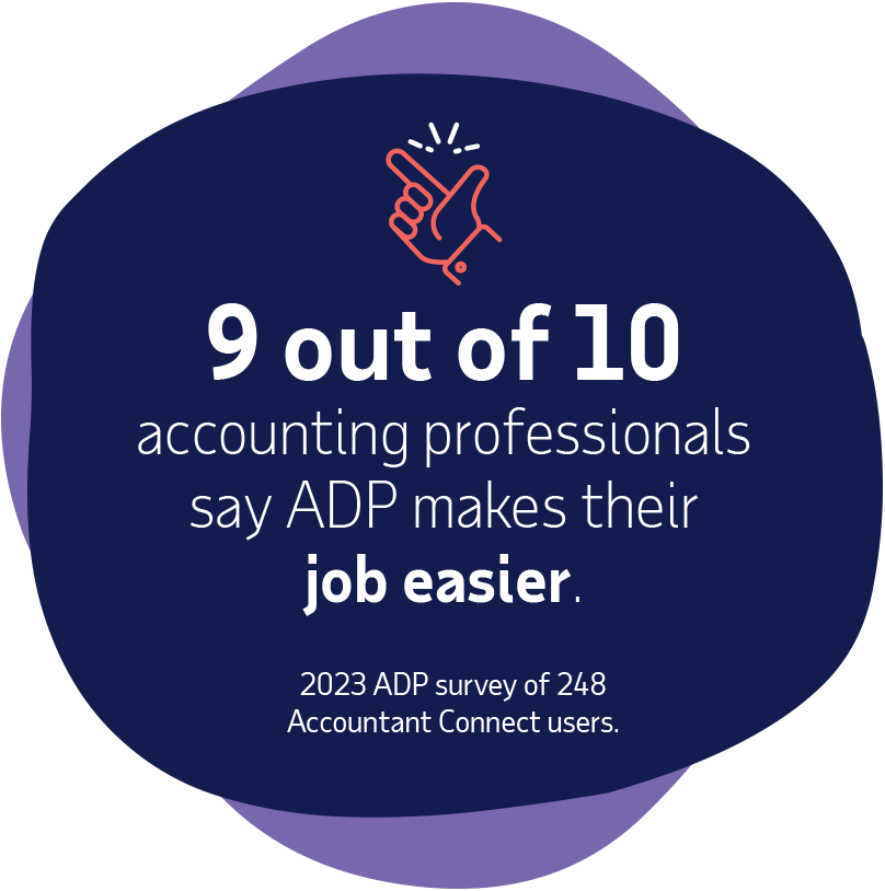 9 out of 10 accounting professionals say ADP makes their job easier.