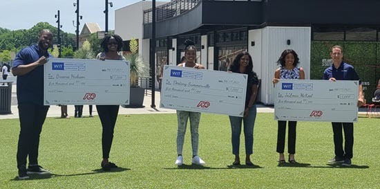 ADP WIT scholarship recipients and ADP representatives 2021