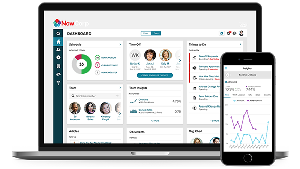 ADP Vantage HCM desktop dashboard and mobile app