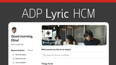 ADP Lyric HCM software homepage screenshot