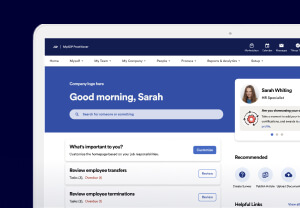 Cropped image of ADP Workforce Now dashboard screen